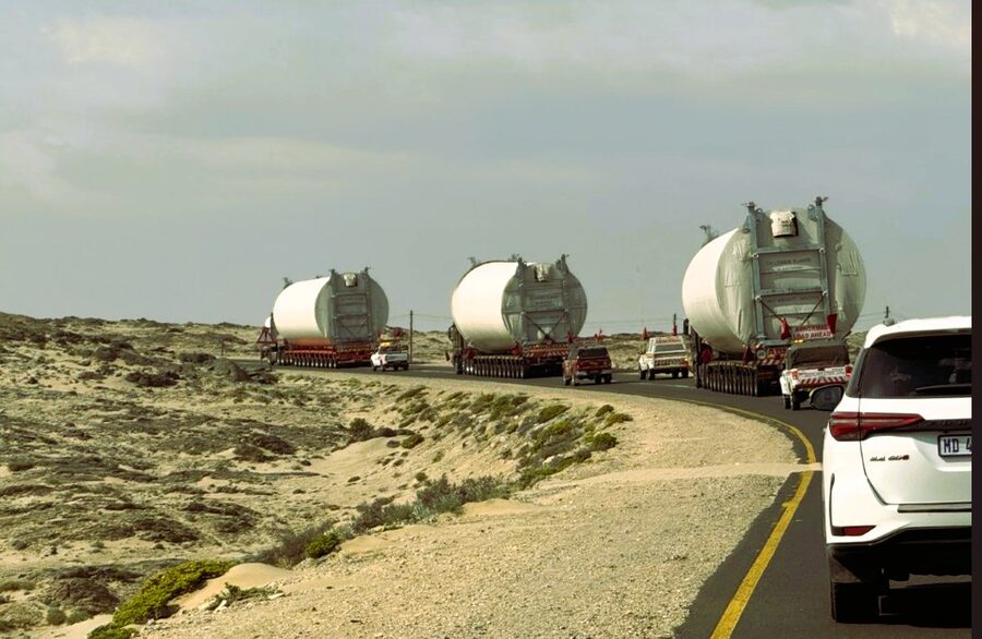 Windenergieanlage in Namibia